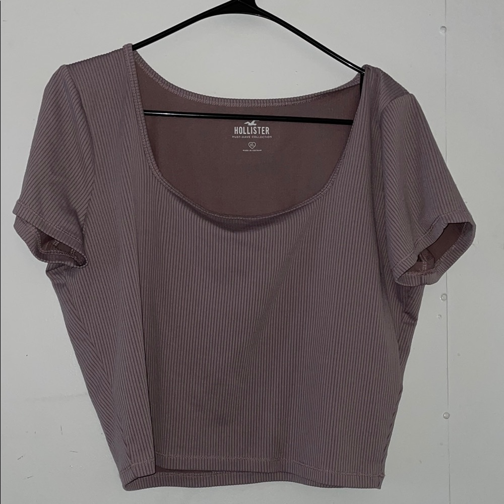 Purple Hollister Crop Top